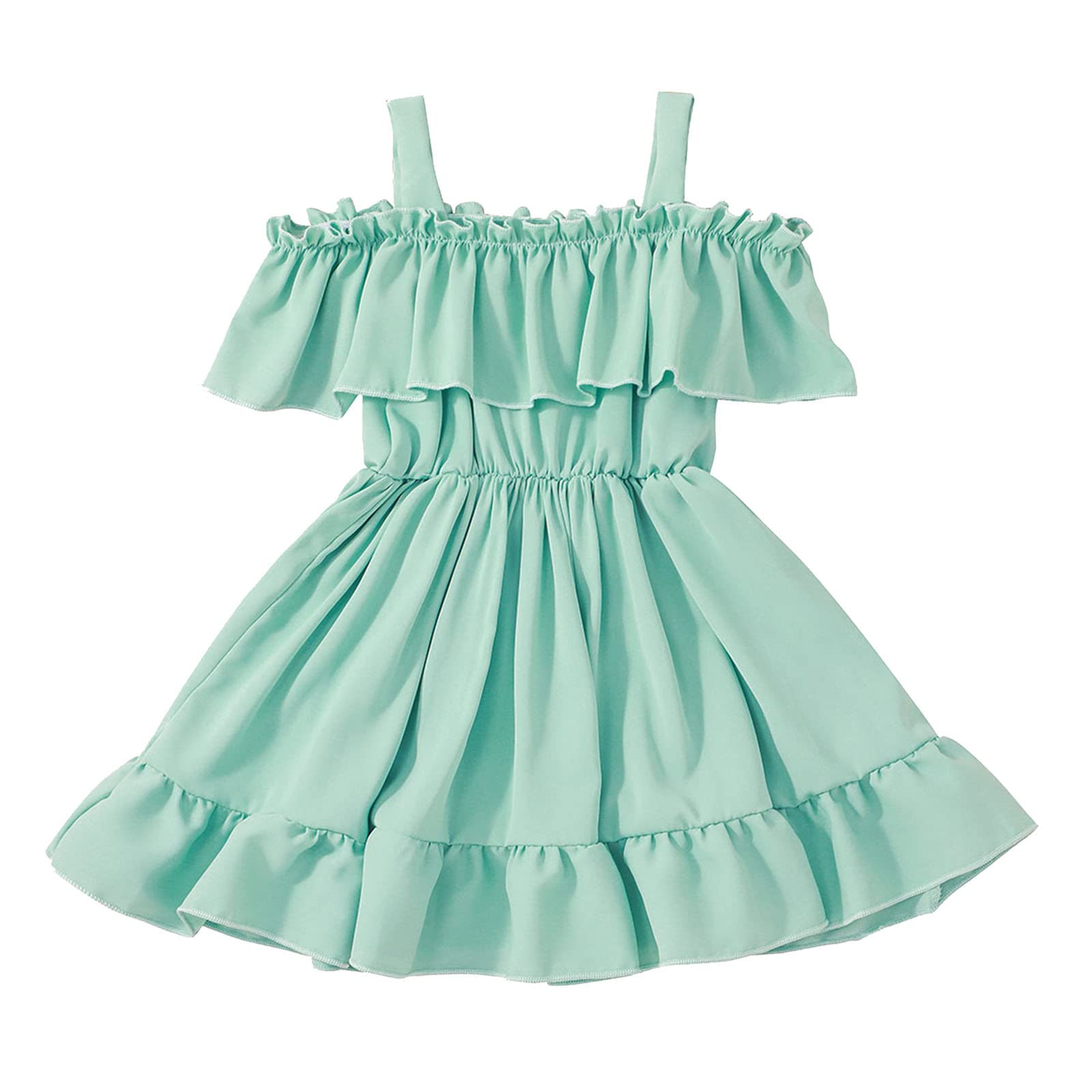 Toddler Girls Princess Party Dress - White Summer Off-Shoulder Baby Dress for Girls | Perfect for Birthday Parties, Photo Shoots & Special Occasions