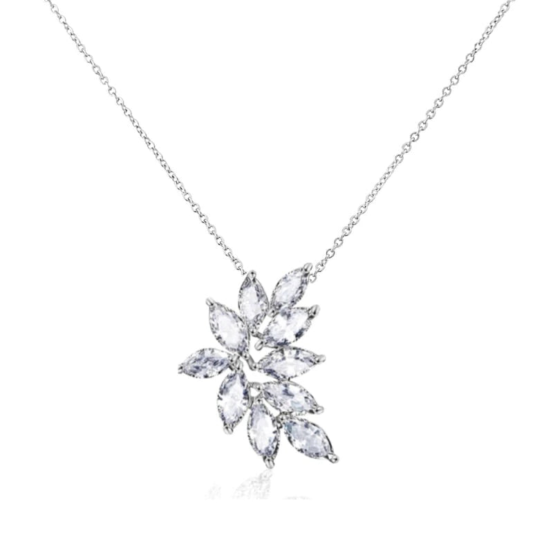 Elegant Crystal Embellished Necklace for Women - Perfect Wedding Jewelry Gift (7375) | Bridal Accessories, Anniversary Present, Formal Occasion Jewelry