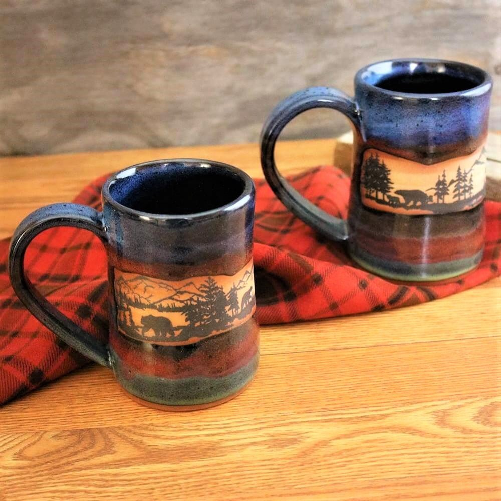 Premium Bear Azul Pottery Dinnerware Set - Handcrafted Ceramic Plates & Bowls for Home Dining, Perfect for Everyday Use & Special Occasions