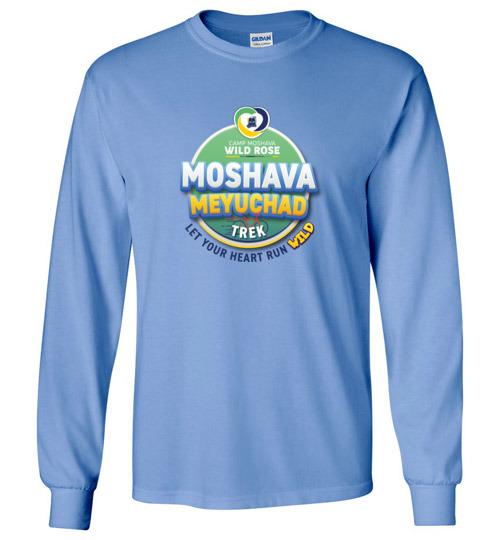 Moshava Wild Rose Long Sleeve Two-Sided Graphic T-Shirt for Women - Soft Cotton Casual Tee for Hiking, Camping & Outdoor Adventures