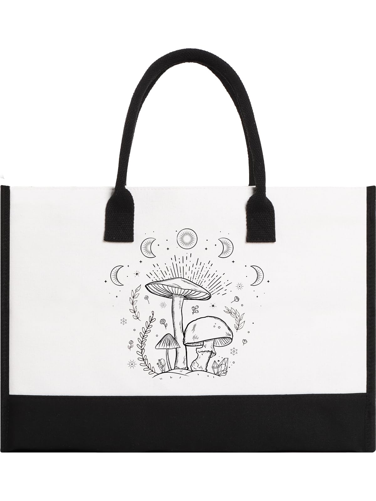 Hihealer Canvas Beach Tote Bag for Women - Stylish Travel Handbag, Perfect Witchy Gift for Mom & Friends | Great for Beach Trips, Shopping & Birthday Presents