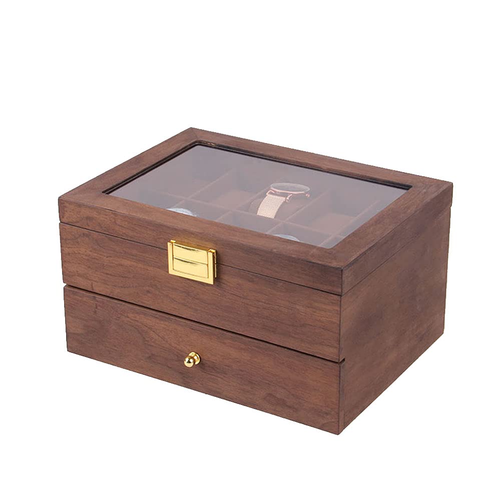 20-Slot Wooden Watch Display Case - Premium Jewelry Storage Organizer Box for Men & Women (11.41