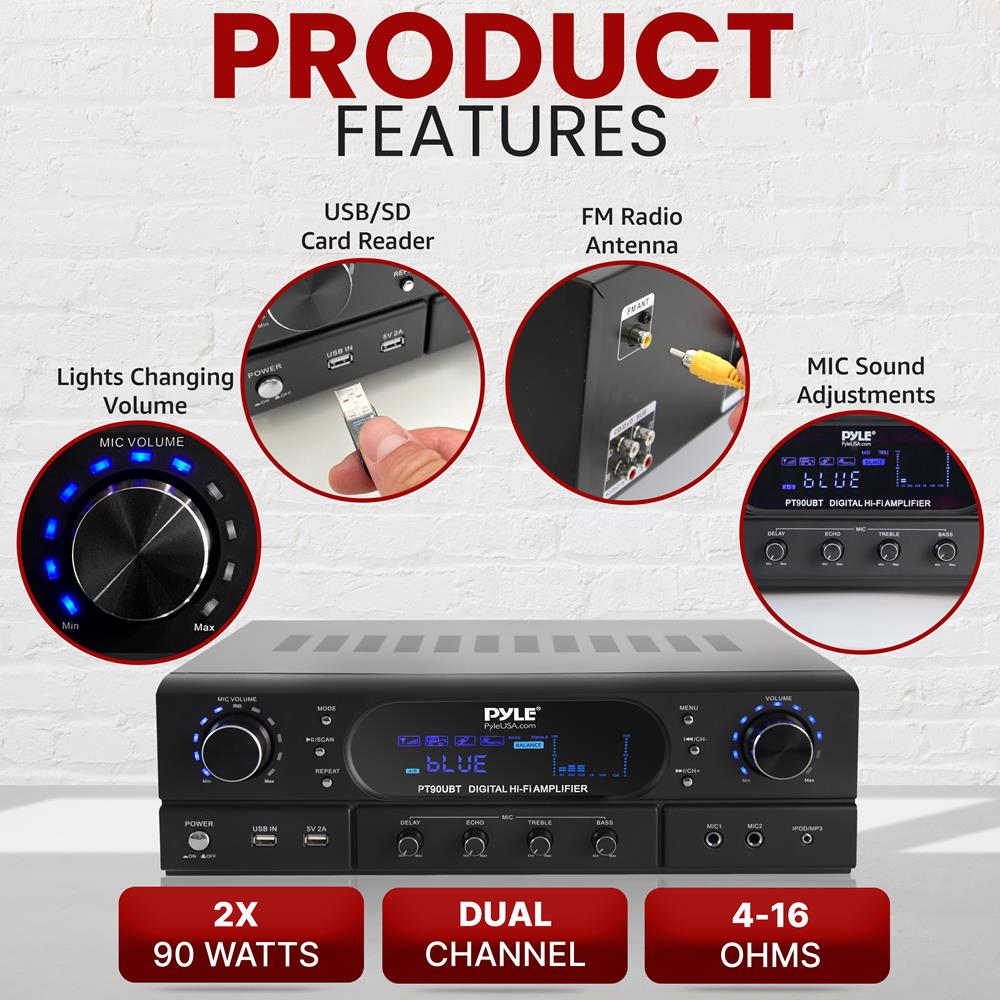Wireless Bluetooth Audio Receiver for Home Theater - Stream Music from Phone, TV, PC | Perfect for Living Room, Bedroom, and Office Entertainment Systems