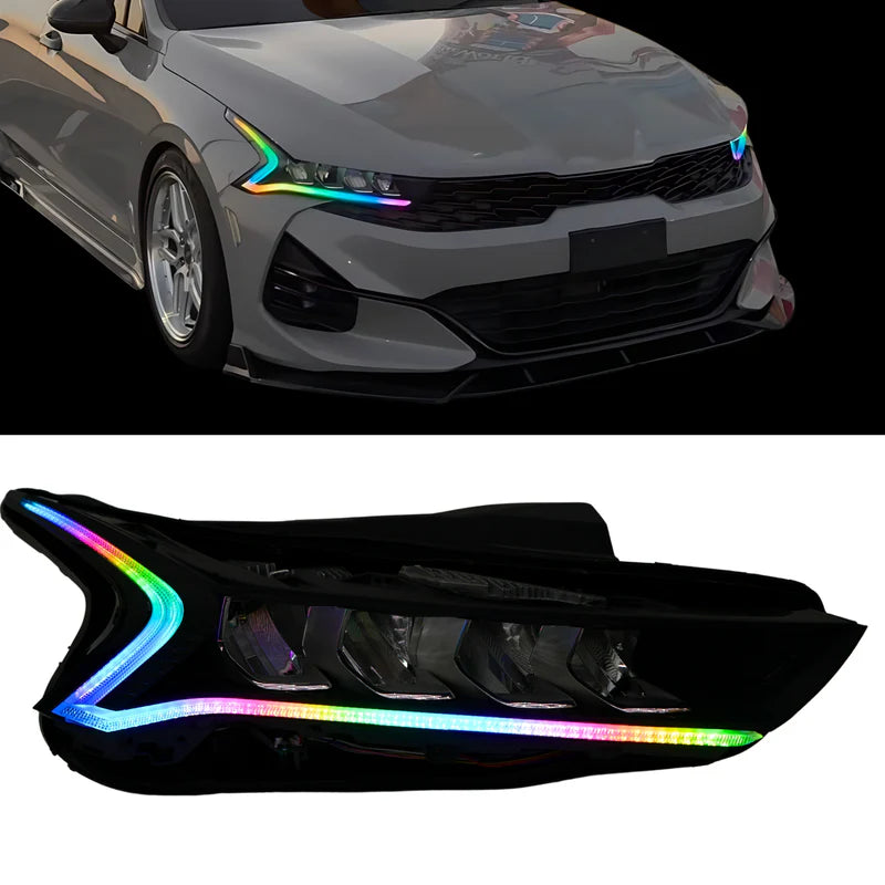 Kia K5 Flow Multicolor DRL Boards for 2021-2024 Models - Upgrade Your Headlights with Custom RGB LED Daytime Running Lights - Perfect for Night Driving & Car Shows