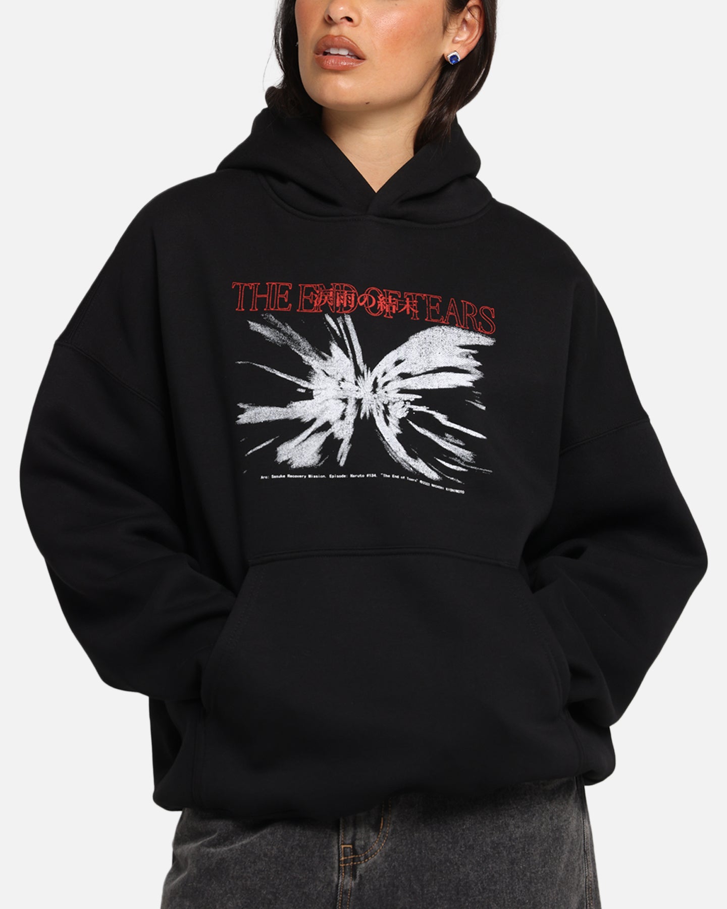 Naruto The End Of Tears Premium Hoodie Black - Anime Cosplay Hooded Sweatshirt for Men & Women | Perfect for Anime Conventions, Casual Wear & Gift Giving