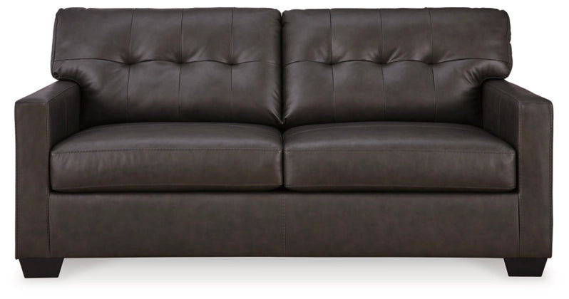 Belziani Genuine Leather Full Sofa Sleeper - Convertible Sleeper Sofa Bed for Living Room, Guest Room & Small Spaces