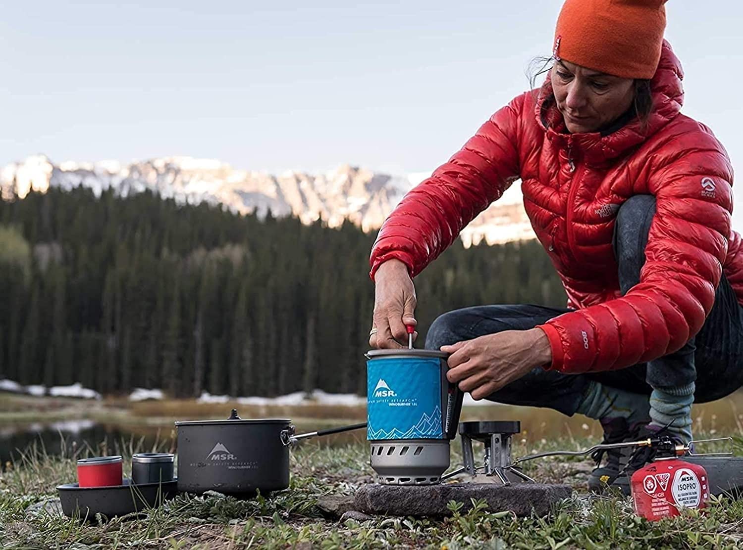 MSR WindBurner Coffee Press Kit - Portable Camping Coffee Maker for Backpacking, Hiking & Outdoor Adventures - Perfect for Brewing Fresh Coffee in the Wilderness
