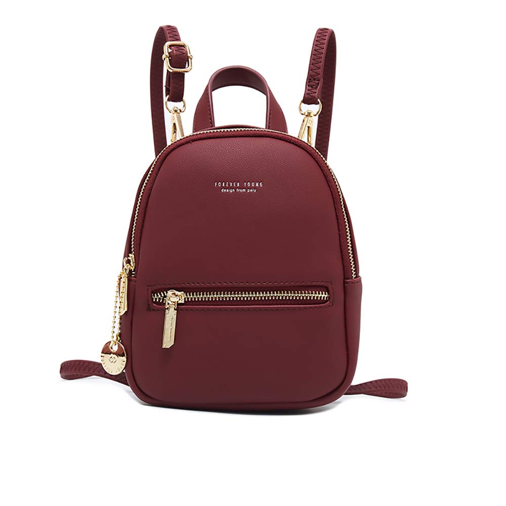 IPOTECH Small Backpack for Women - Cute Mini Backpack Purse, Lightweight Daypack & Convertible Satchel Bag for Teen Girls (Red) - Perfect for School, Travel & Daily Use