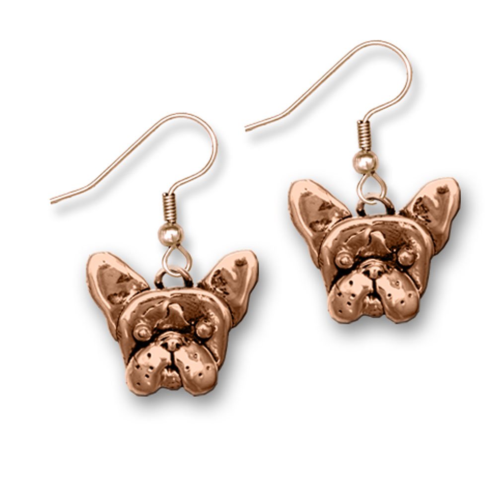 Handmade Bronze French Bulldog Stud Earrings | USA Crafted Jewelry | Perfect Gift for Dog Lovers & Fashion Accessories for Casual Wear