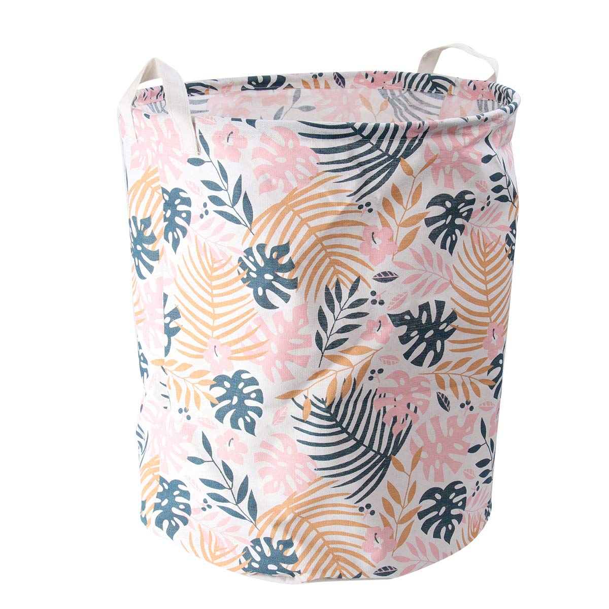 DOITOOL Large Waterproof Laundry Basket - Cotton Linen Laundry Hamper for Dirty Clothes Storage | Bathroom & Bedroom Organizer | Perfect for College Dorm, Apartment & Home Use