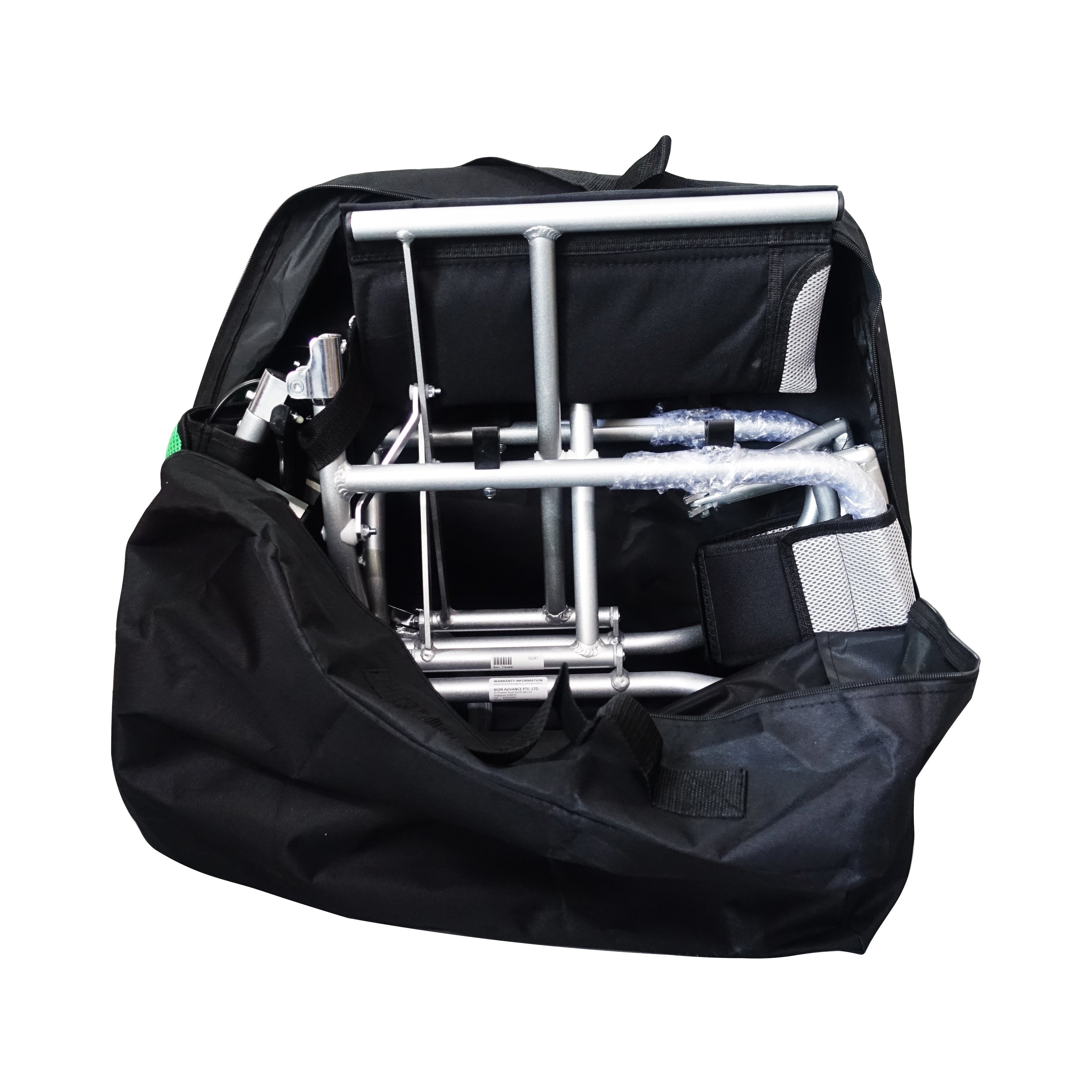 Bion Traveller Transit Chair 14 - Lightweight Portable Folding Wheelchair for Seniors & Travel - Ideal for Airports, Hospitals & Outdoor Adventures