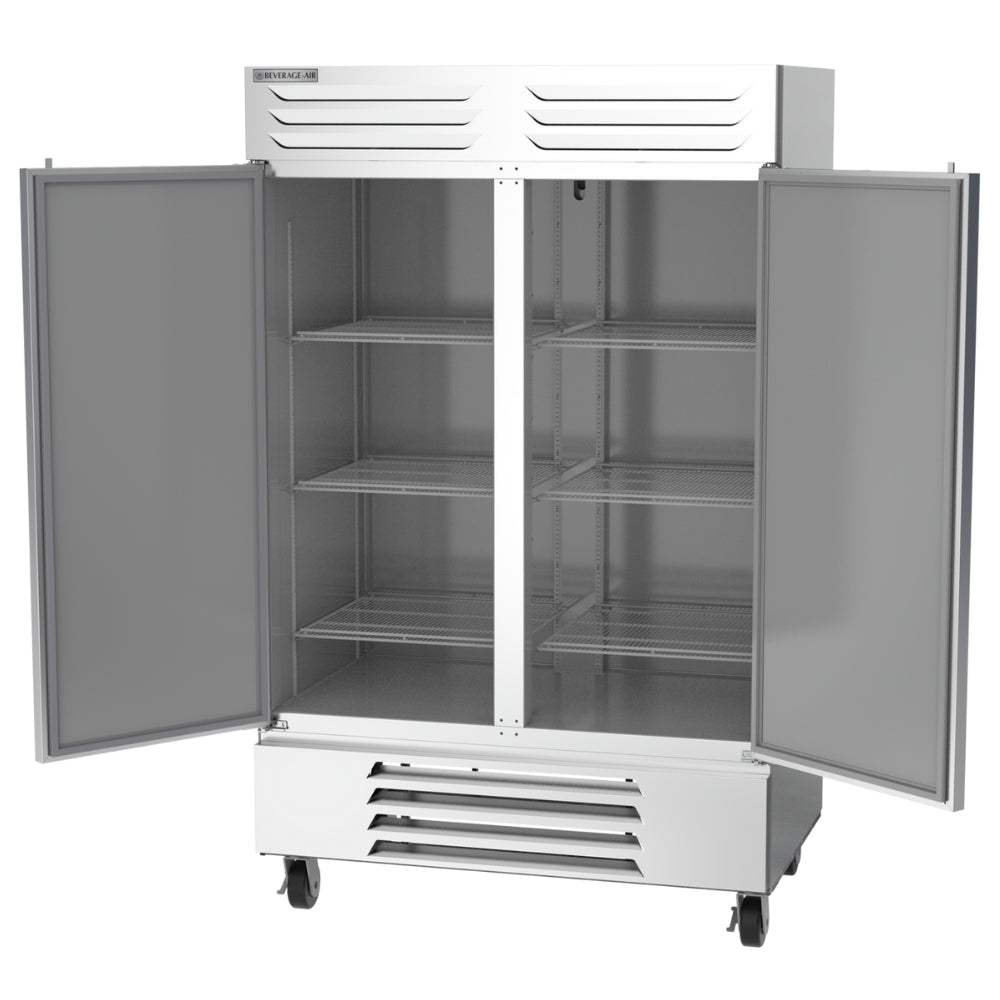 Beverage Air 54 Inch Commercial Reach-In Freezer with 2 Solid Doors - Perfect for Restaurants, Bars, and Catering Businesses