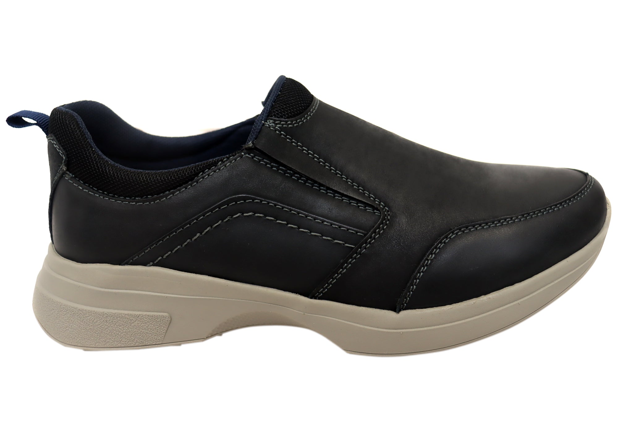 Explorer Ramone Men's Comfortable Leather Slip-On Casual Shoes - Lightweight & Breathable for Walking, Travel & Everyday Wear