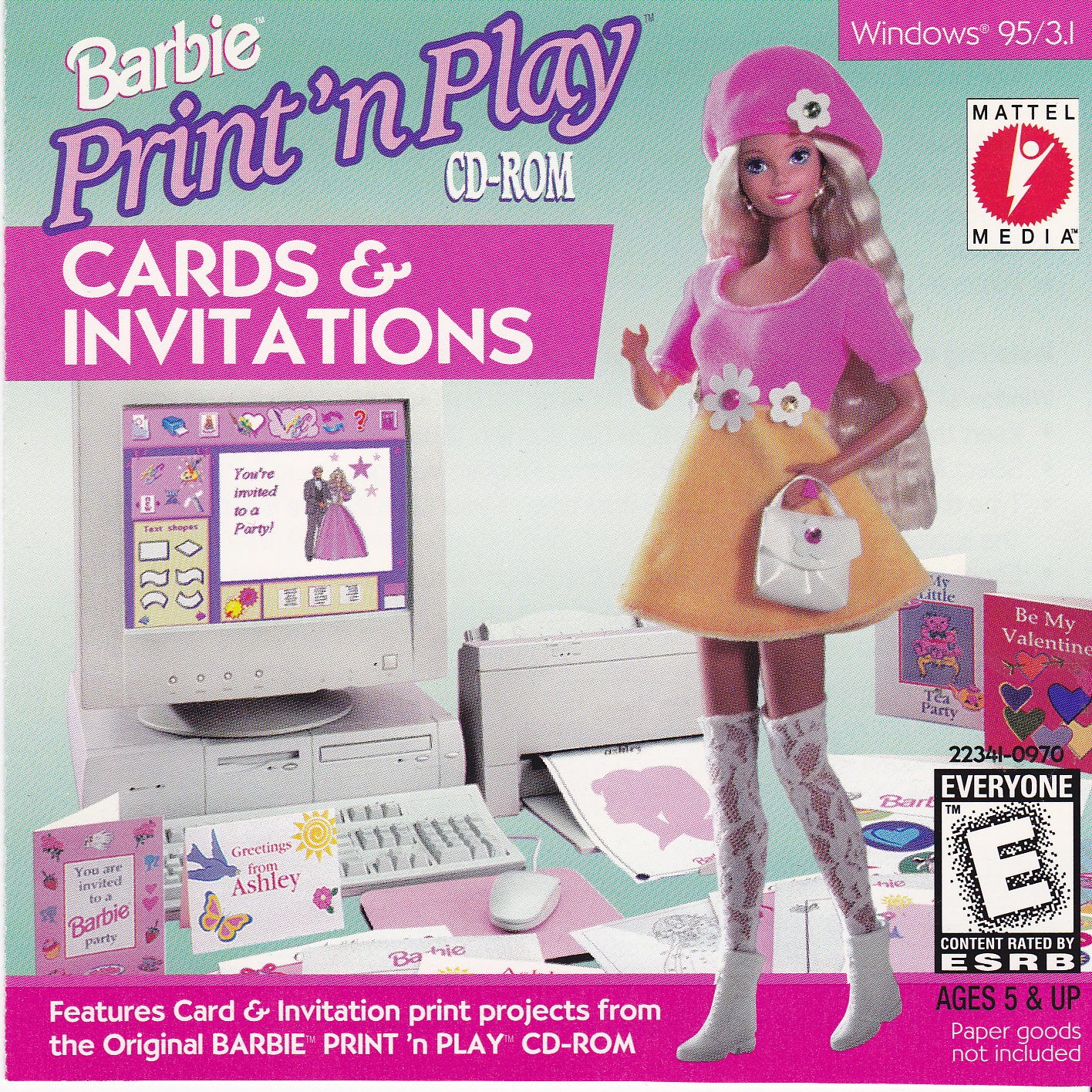 Barbie Print 'n Play PC Game (Jewel Case) - Fun Educational Activities for Kids, Perfect for Birthday Gifts & Family Game Nights