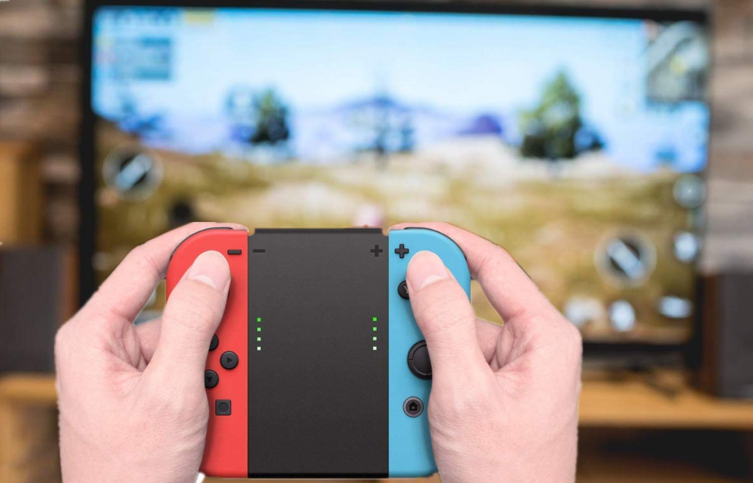 FANPL 5-in-1 Hand Grip Connector for Nintendo Switch Joy-Con & OLED Model - Ergonomic Game Controller Grip with Wrist Strap - Perfect for Gaming, Travel, and Multiplayer Sessions