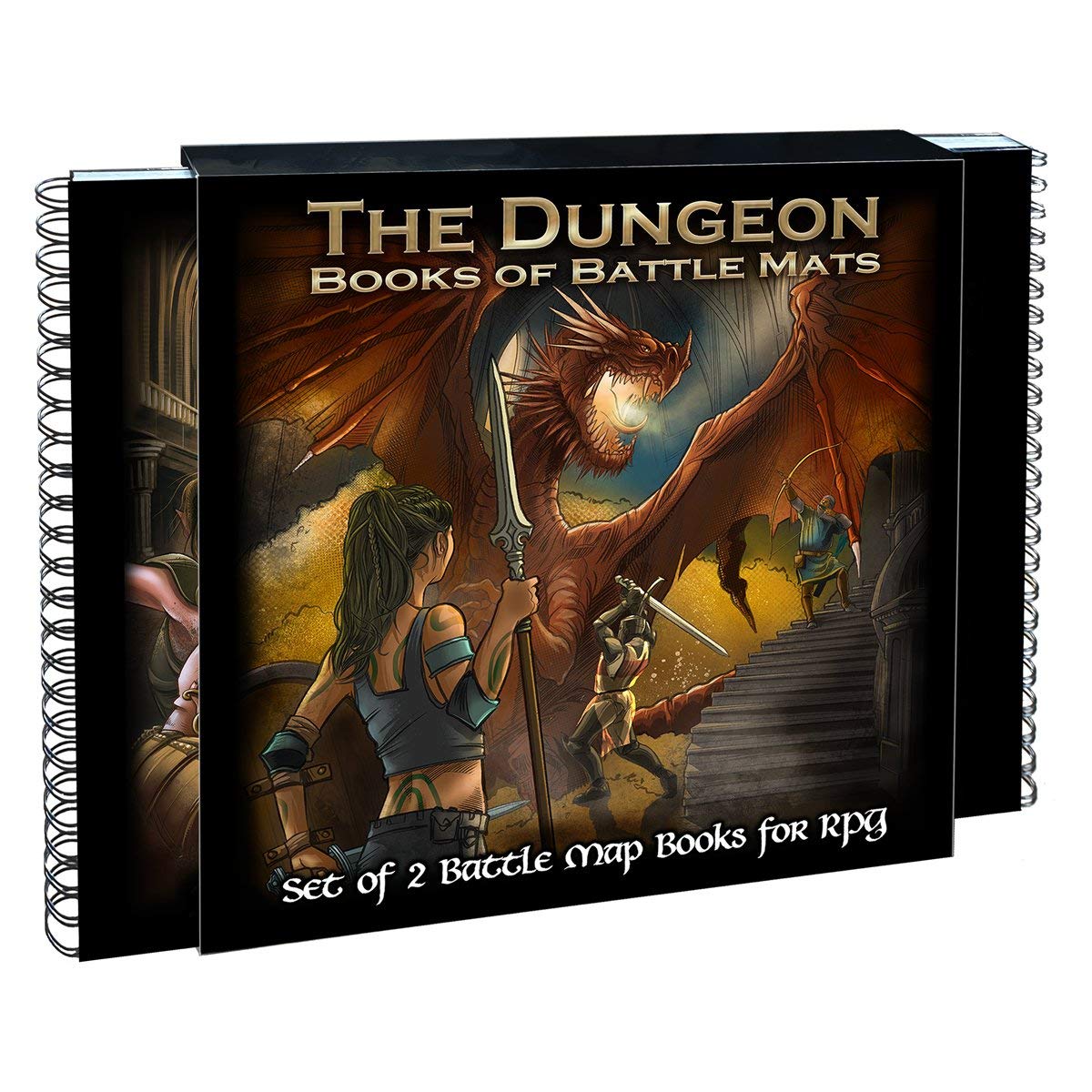 Dungeon & Battle Mats for RPG Games - Premium Reusable Game Mats for Dungeons & Dragons, Pathfinder & Tabletop Roleplaying - Perfect for Home, Game Nights & Conventions