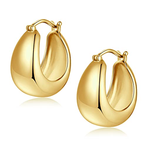 A3-20mm wide hoop earrings 18k gold