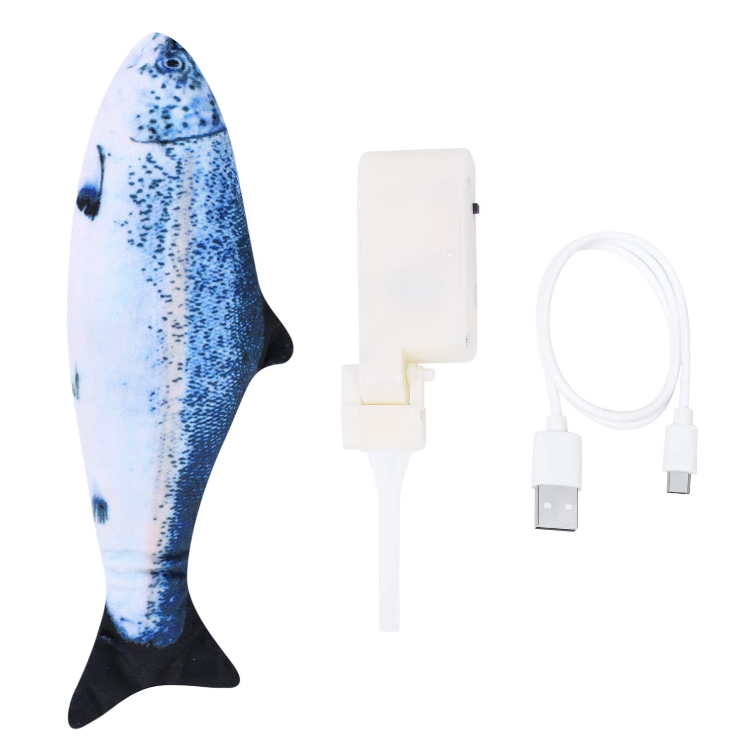 Electric Flopping Fish Cat Toy with Catnip - Interactive Plush Wiggle Fish Kitten Toy for Exercise & Play | Perfect for Indoor Cats, Playtime & Training
