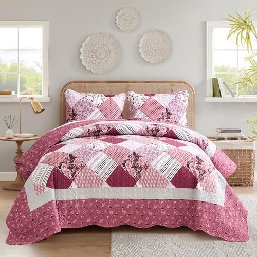 6-light Pink/White/Dark Red