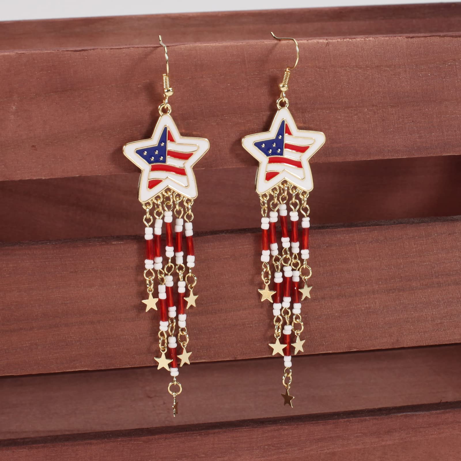 4th of July Independence Day Earrings | Halloween Drop Dangle Earrings for Women | Gothic Costume Party Jewelry | Holiday Festive Gift for Her | Perfect for Patriotic Celebrations, Halloween Parties & Special Occasions