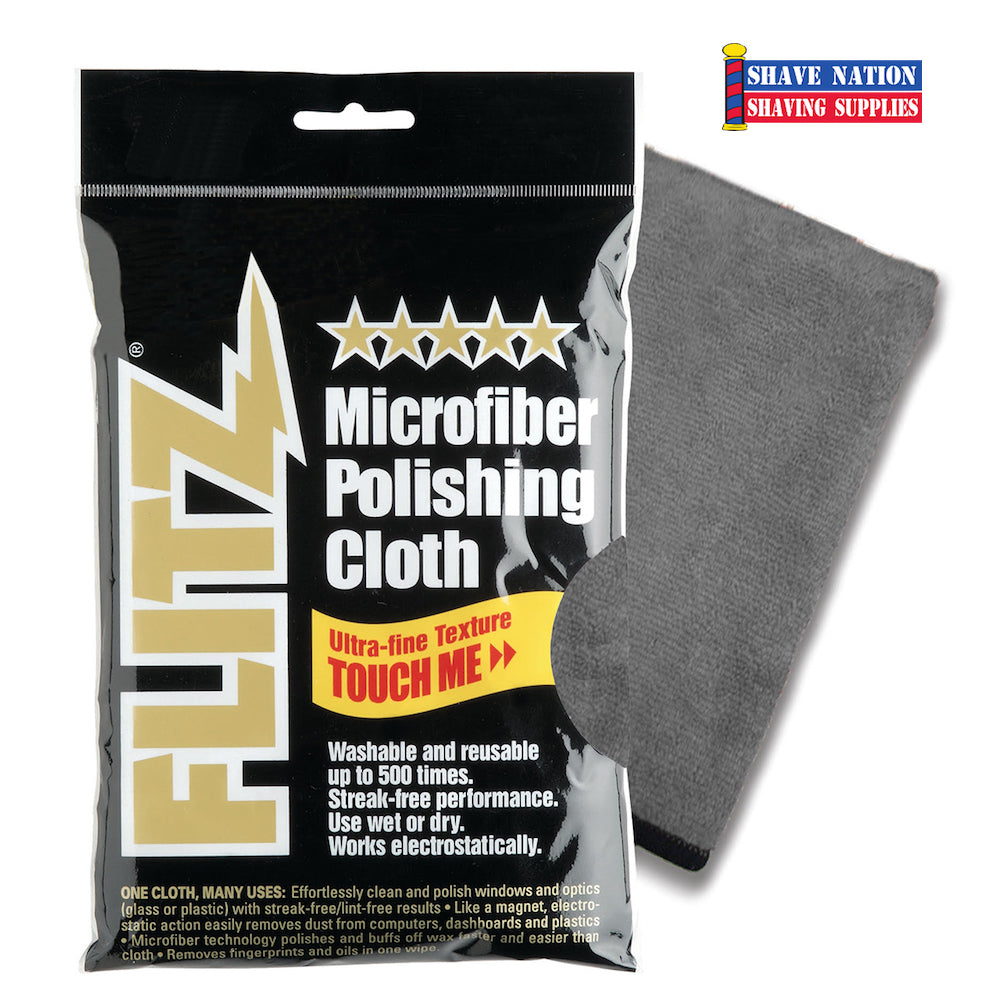 Flitz Premium Microfiber Polishing Cloth for Cars, Jewelry & Electronics - Scratch-Free Cleaning & Shining - 12