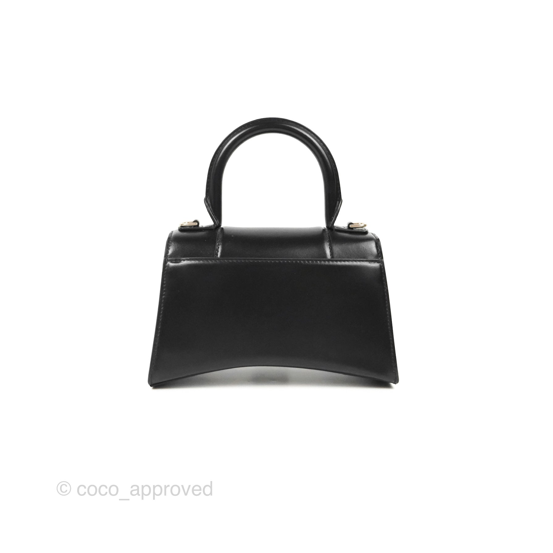 Balenciaga Small Hourglass Graffiti Top Handle Bag Black Calfskin Leather - Stylish Designer Handbag for Women, Perfect for Work, Evening Events & Daily Use
