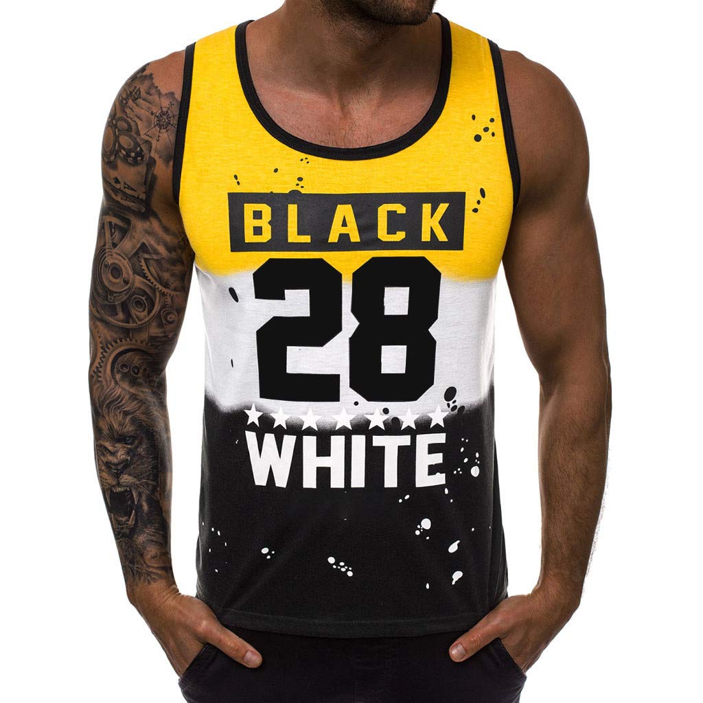 iHPH7 Men's Basic Sleeveless Tank Top - Athletic Workout Shirt for Gym, Running & Summer - Moisture Wicking Quick Dry Sport Vest #19052220