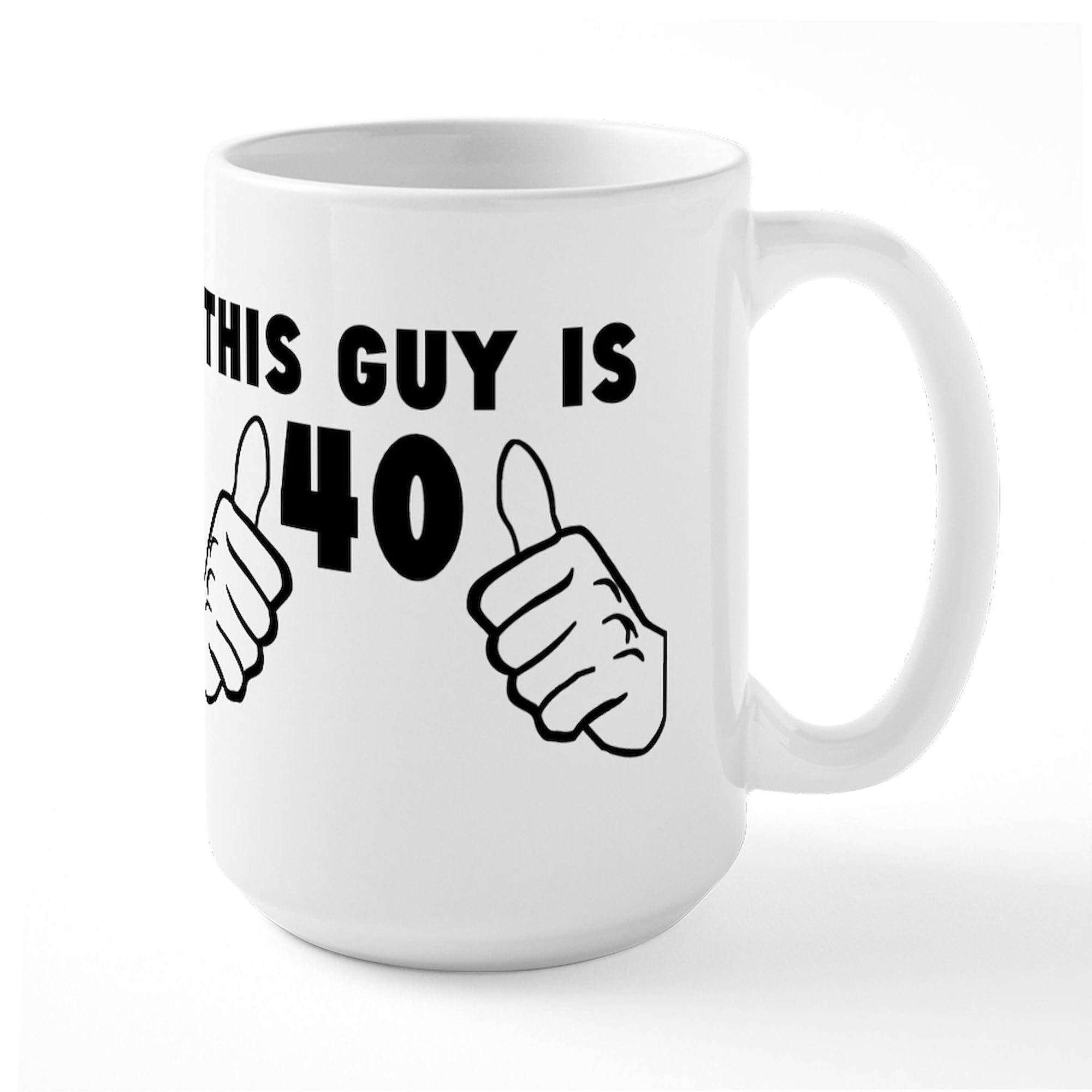 15 oz (444 ml) Ceramic Coffee Mug - 'This Guy Is 40' Funny Birthday Gift for Men | Perfect for Office, Home & 40th Birthday Celebrations