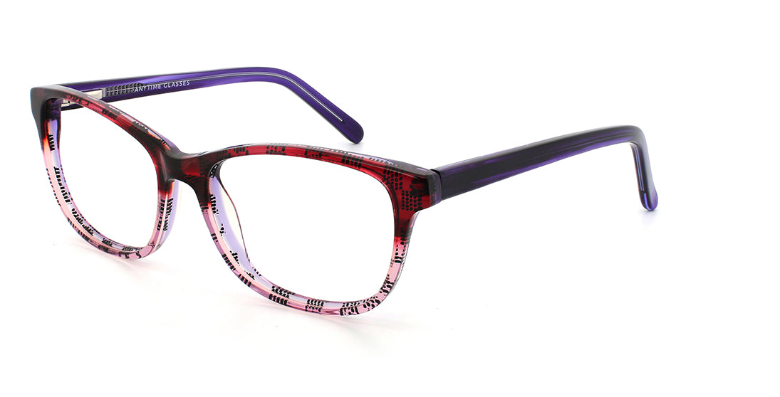Stylish Two-Tone Rectangular Prescription Glasses A15606 - Trendy Eyewear for Work & Everyday Use