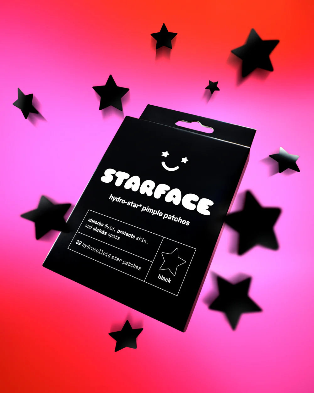 Hydro Star Black Acne Patches by Starface - Fast-Acting Pimple Treatment for Clear Skin | Perfect for Overnight Use & On-the-Go Spot Care