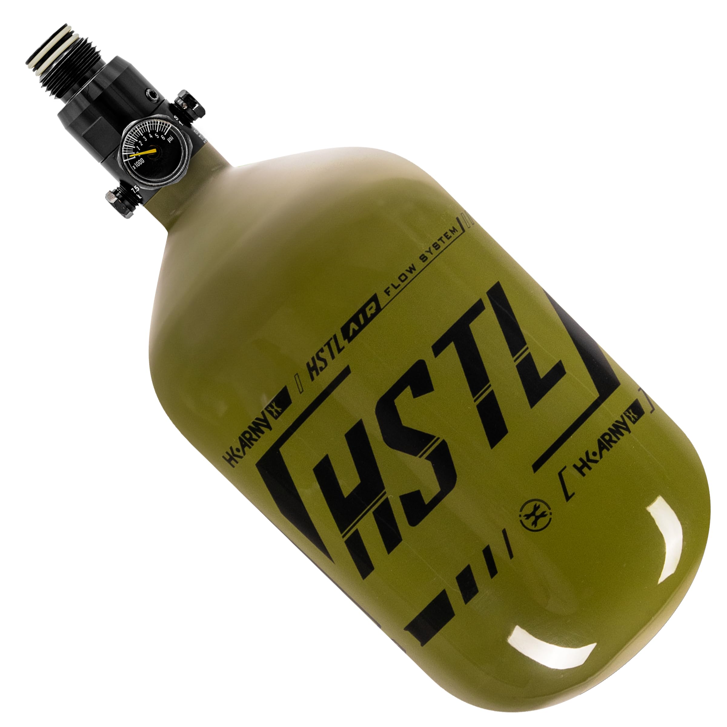 HK Army HSTL 68/4500 Carbon Fiber HPA Paintball Air Tank System with Standard Regulator - High Pressure Compressed Air for Paintball, Airsoft & Tactical Games - Perfect for Tournament Play and Outdoor Sports