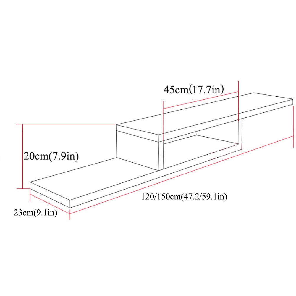 Modern Floating TV Shelf Wall Mounted - 2 Tier Media Console for Cable Box, Router, Remote & CDs - Space Saving Living Room Entertainment Storage Solution - Perfect for Small Apartments & Home Theaters