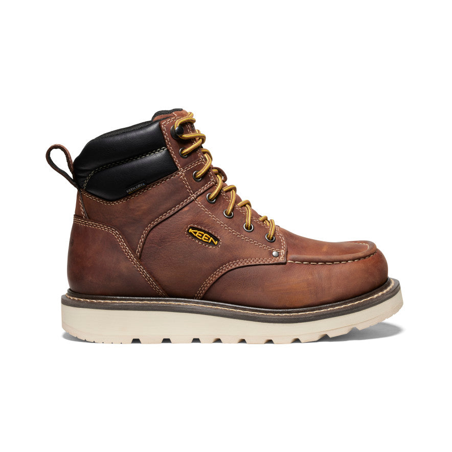 Men's Cincinnati 6 Waterproof Soft Toe Work Boots - Tuscan Red/Sandshell - Durable Construction for Outdoor Work & Hiking