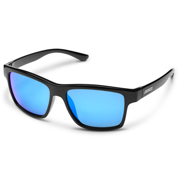 A Team Black/Blue Mirror Sunglasses - Polarized UV Protection for Men & Women - Perfect for Driving, Sports & Outdoor Activities