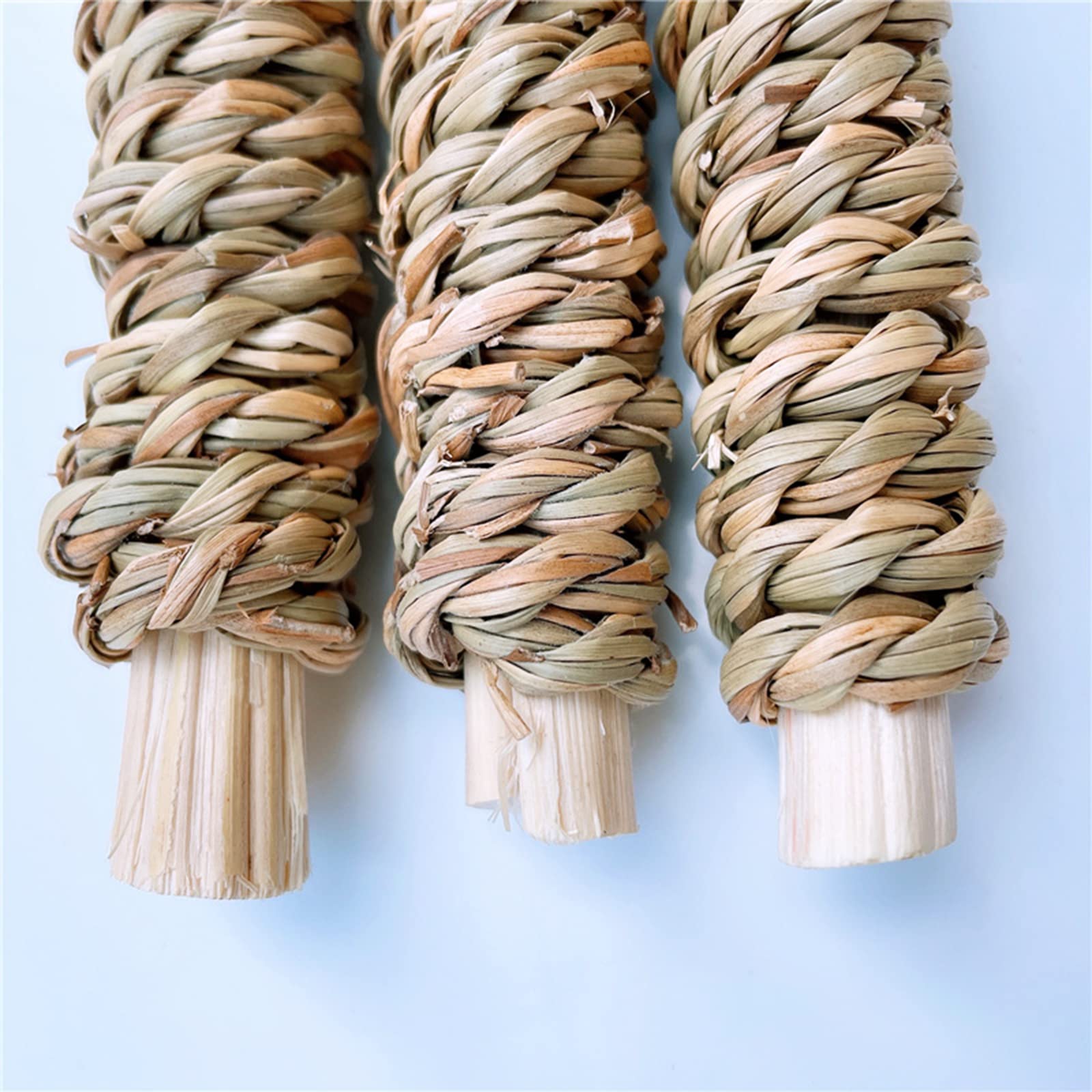 6 Pack Natural Sweet Sticks - Woven Grass Chew Treats for Small Animals Like Pigs, Rabbits & Guinea Pigs | Healthy Dental Snack for Pets | Perfect for Cage Enrichment & Chewing Instincts