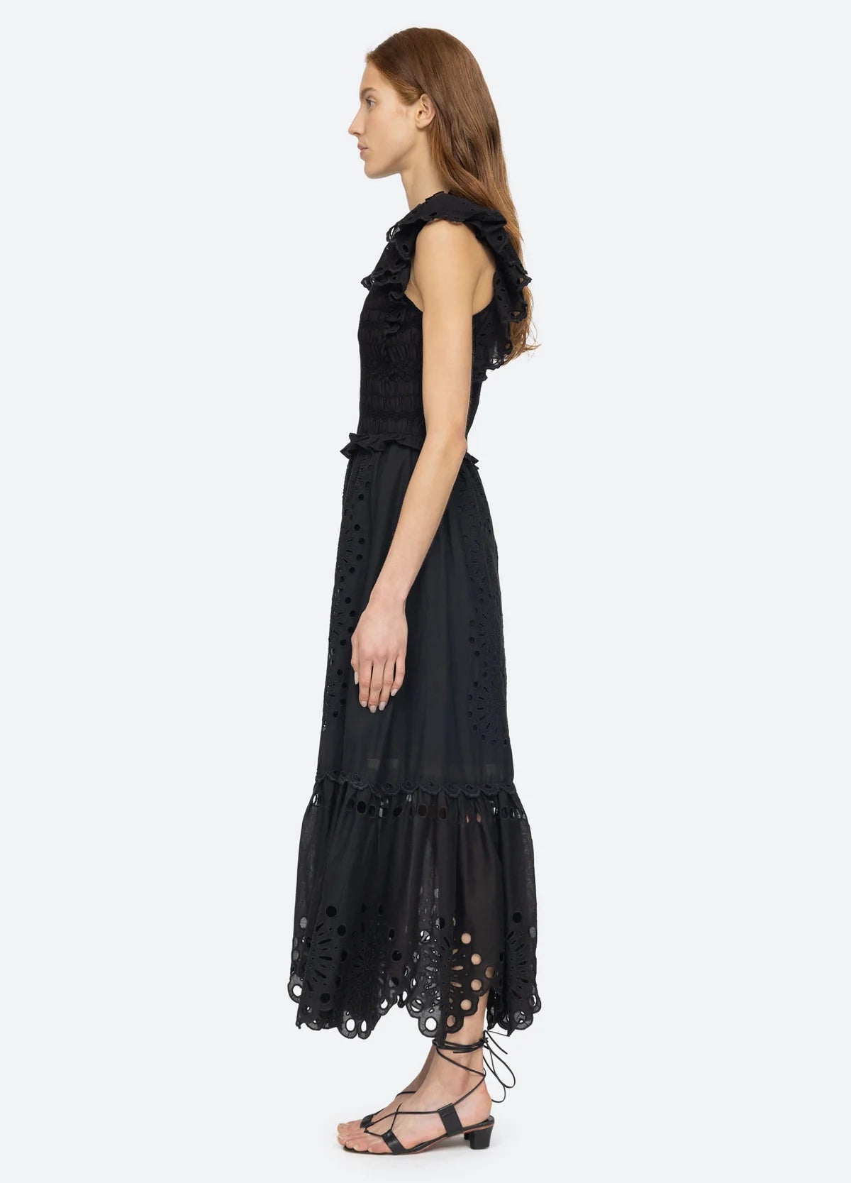 Addie Dress - Black Women's Elegant Midi Dress for Casual Wear, Office & Special Occasions