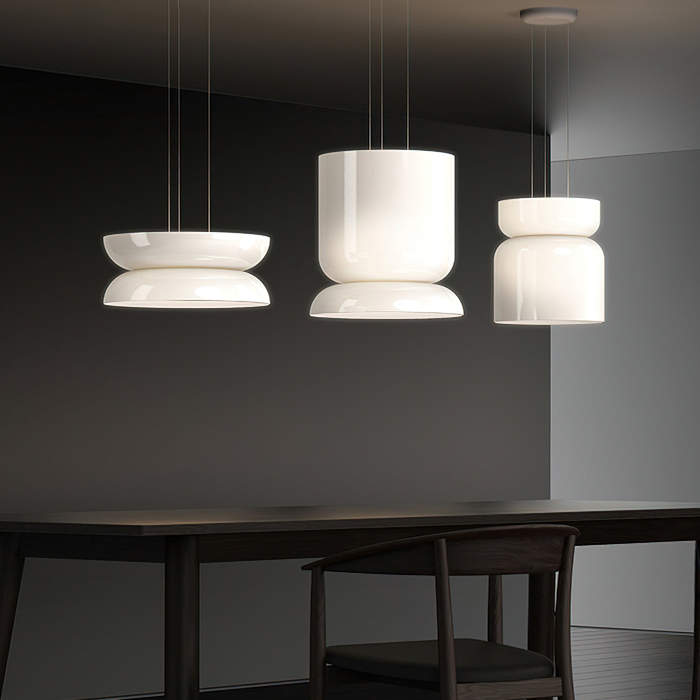 Modern Alba LED Glass Pendant Light - Dimmable Hanging Fixture for Kitchen Island, Dining Room & Bedroom Lighting | Energy Efficient & Stylish Home Decor
