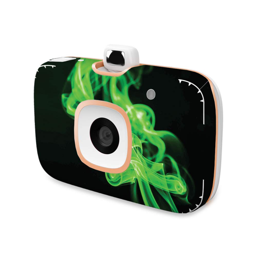 MightySkins Vinyl Decal Wrap Cover for HP Sprocket 2-in-1 Photo Printer - Green Flames Design | Protective & Durable Skin | Easy to Apply & Remove | Made in USA | Perfect for Customizing Printers at Home, Office, or School