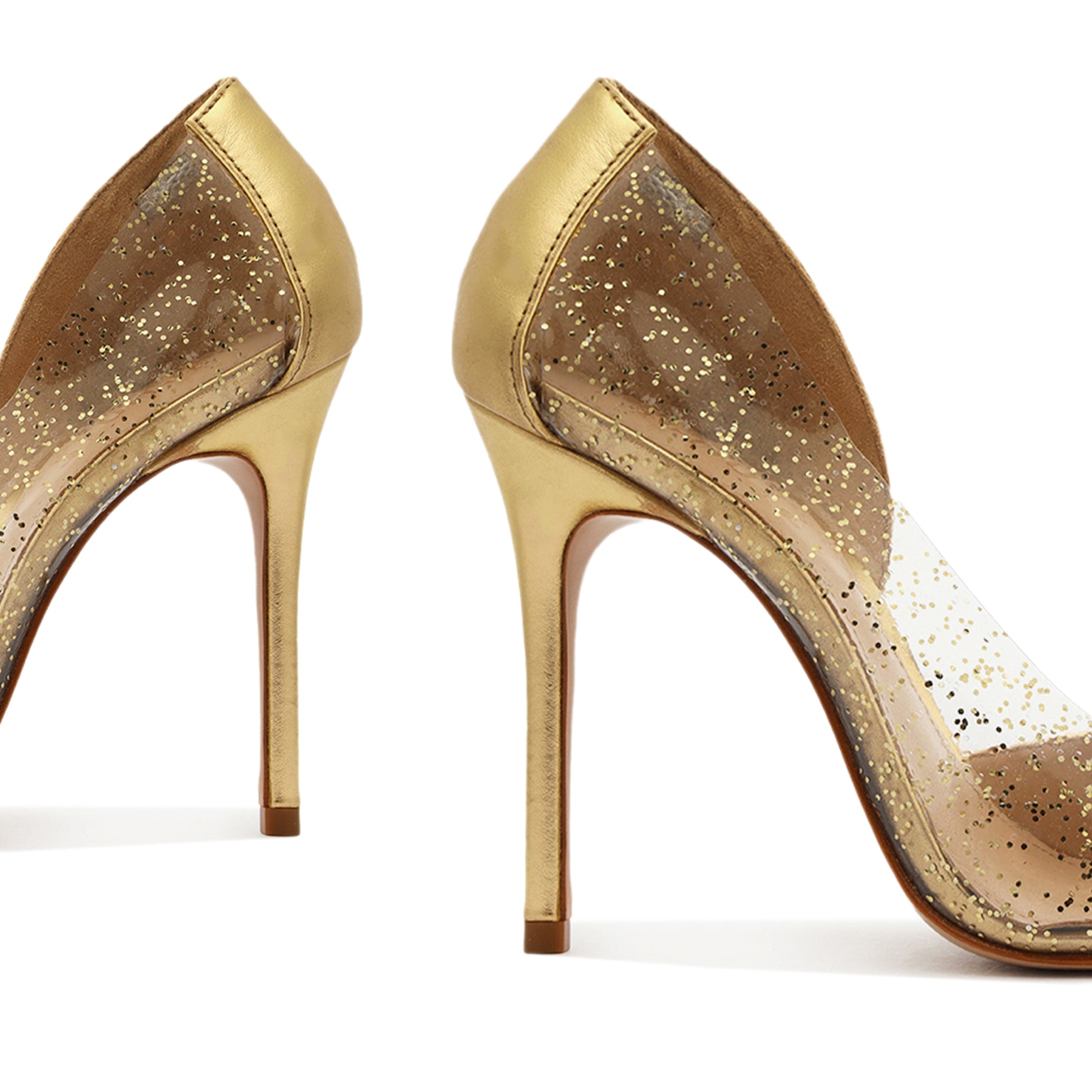 Cheslie Women's Metallic Nappa & Vinyl High Heel Pumps - Elegant Dress Shoes for Work, Party & Special Occasions