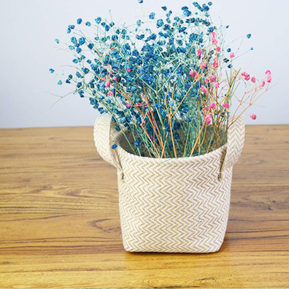 Collapsible Woven Storage Bins - Handwoven Cotton Basket for Toys & Home Organization