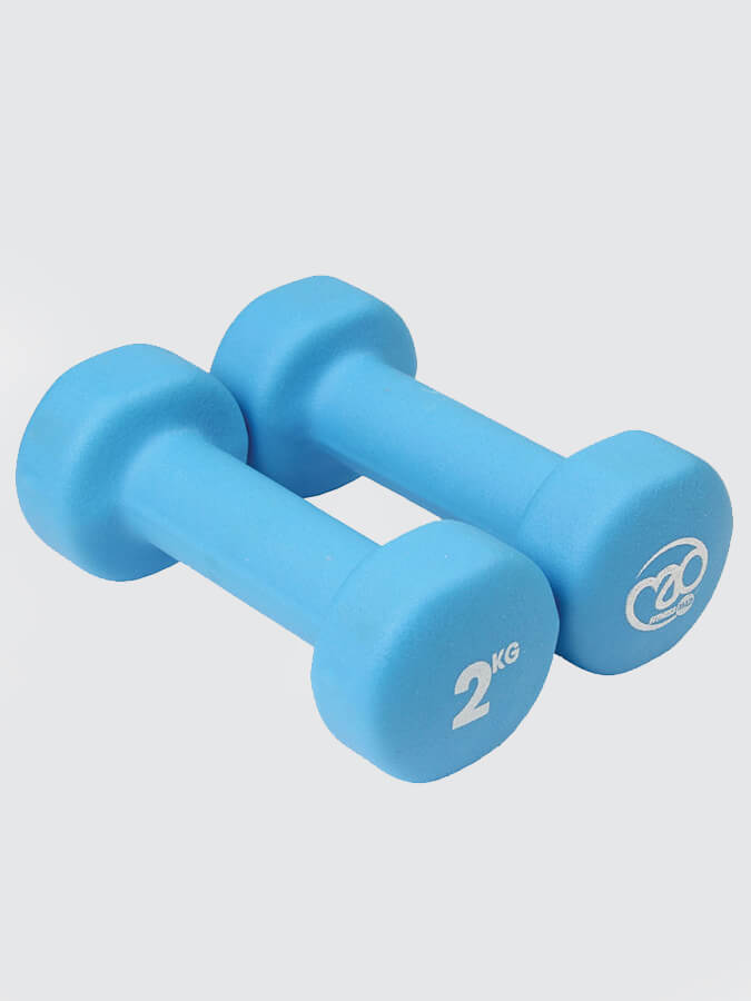 2Kg Neo Dumbbells Set of 2 - Lightweight Yoga & Fitness Weights for Women & Men - Perfect for Home Workouts, Yoga, Pilates and Strength Training (Blue)