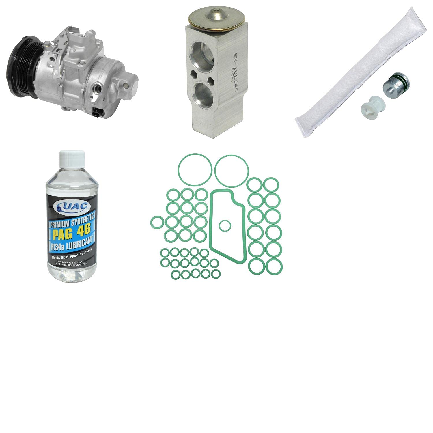 HVAC A/C Compressor Replacement Kit - Compatible with Multiple Car Models | High-Performance Auto AC Repair Kit for Home Mechanics & Professionals | Perfect for DIY Car Maintenance & Summer AC System Upgrades