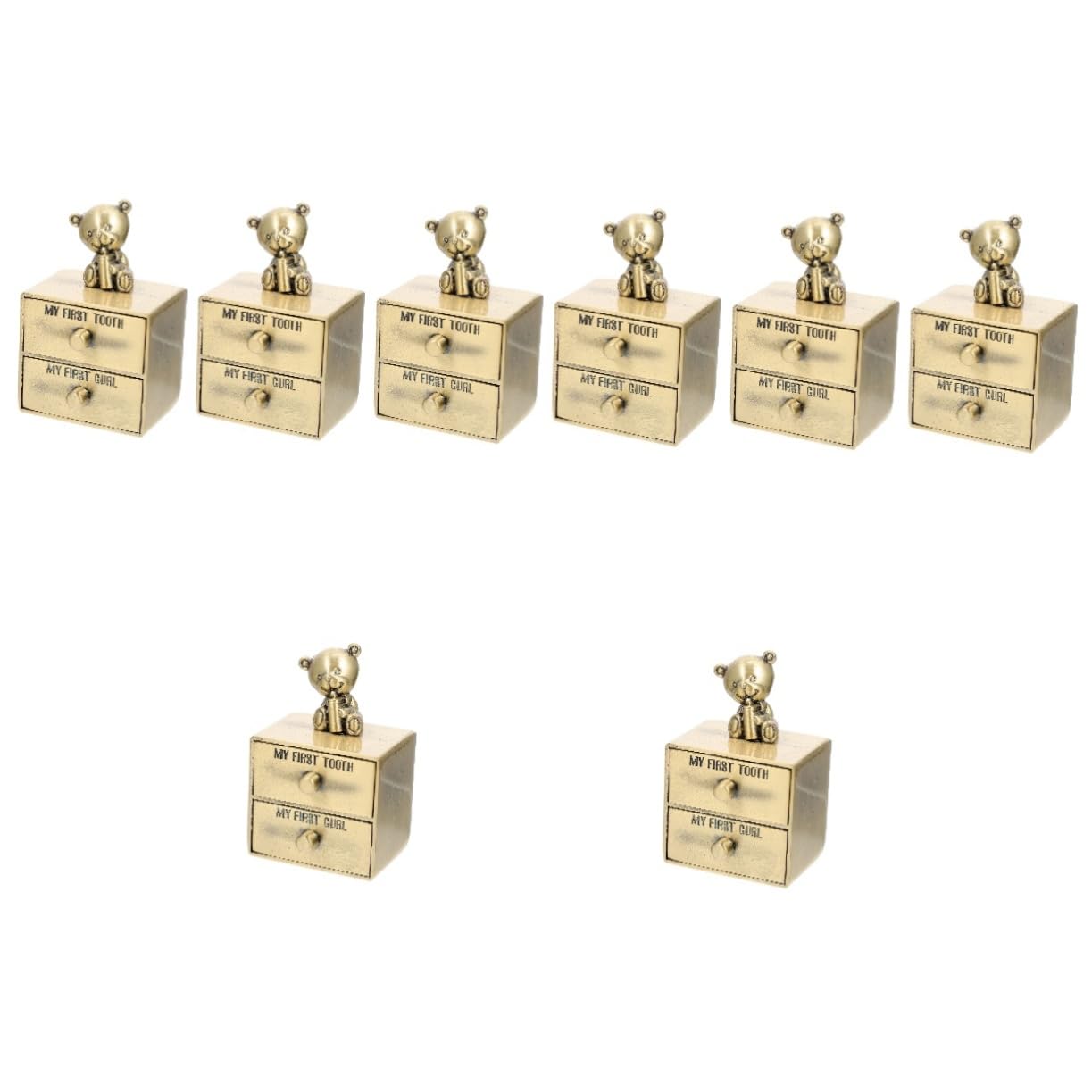 HEMOTON 8-Piece Baby Tooth Keepsake Box - European Style Christening Gift for Boys & Girls | First Tooth Loss Memory Box for Kids