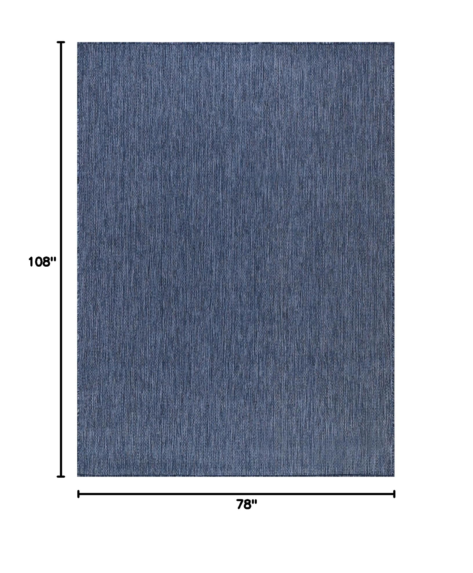 Beverly Indoor Outdoor Rug 6x9 - Washable Water Resistant Modern Area Rug for Patio, Deck, Porch - Solid Azure Blue | Perfect for Backyard, Poolside & Sunroom Decor