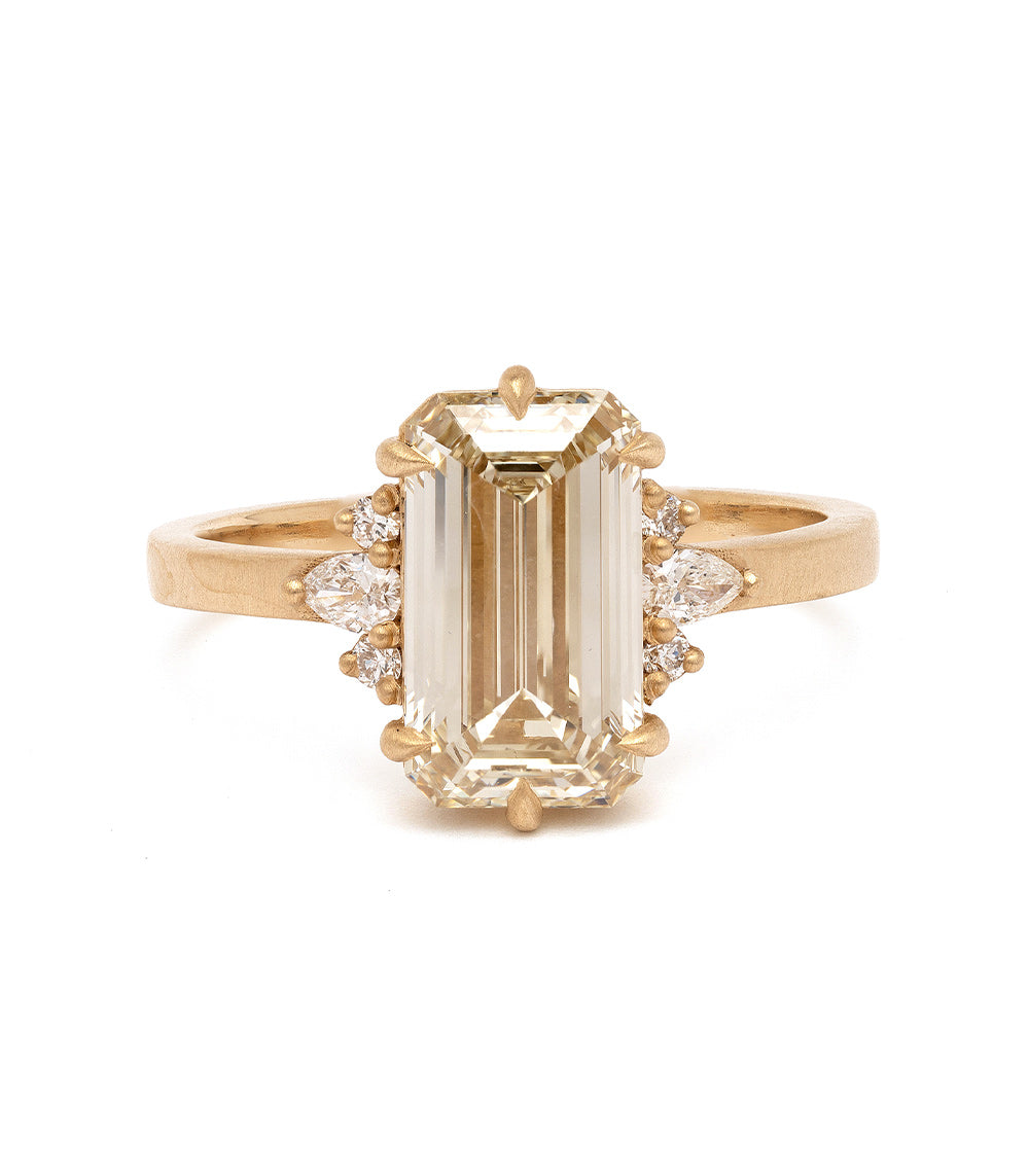 Melina 2 53Ct Step Cut Champagne Diamond Engagement Ring for Women - Elegant Wedding & Proposal Jewelry Gift