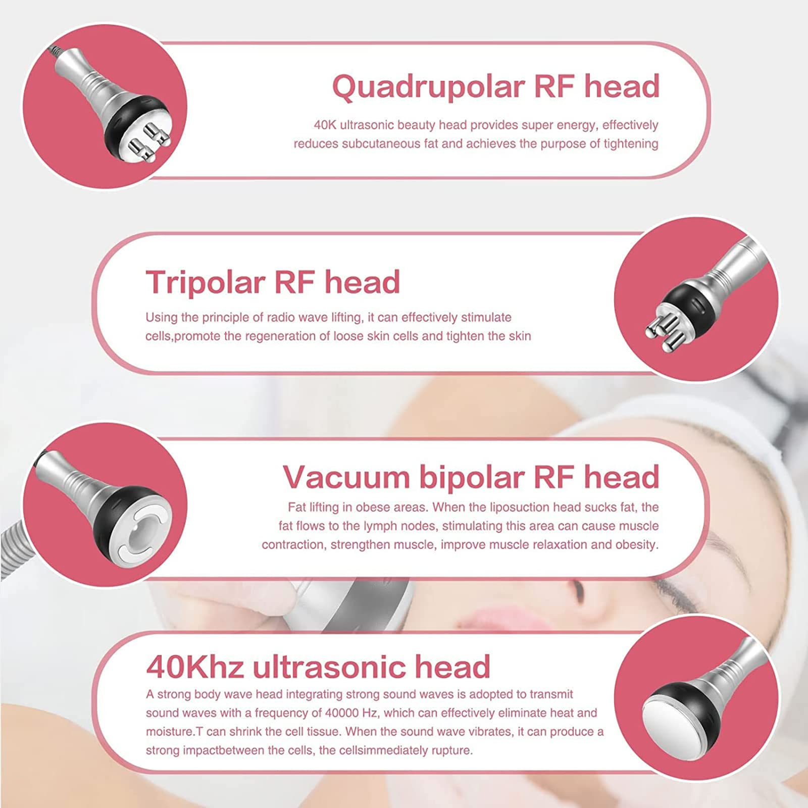 Professional 4-in-1 Cavitation Fat Removal Machine - Ultrasonic Vacuum Body Slimming Device for Cellulite Reduction & Wrinkle Removal - Home Use Beauty Massager for Body Contouring, Weight Loss & Skin Tightening - Perfect for Spa Treatments, Home Beauty Routines & Post-Workout Recovery