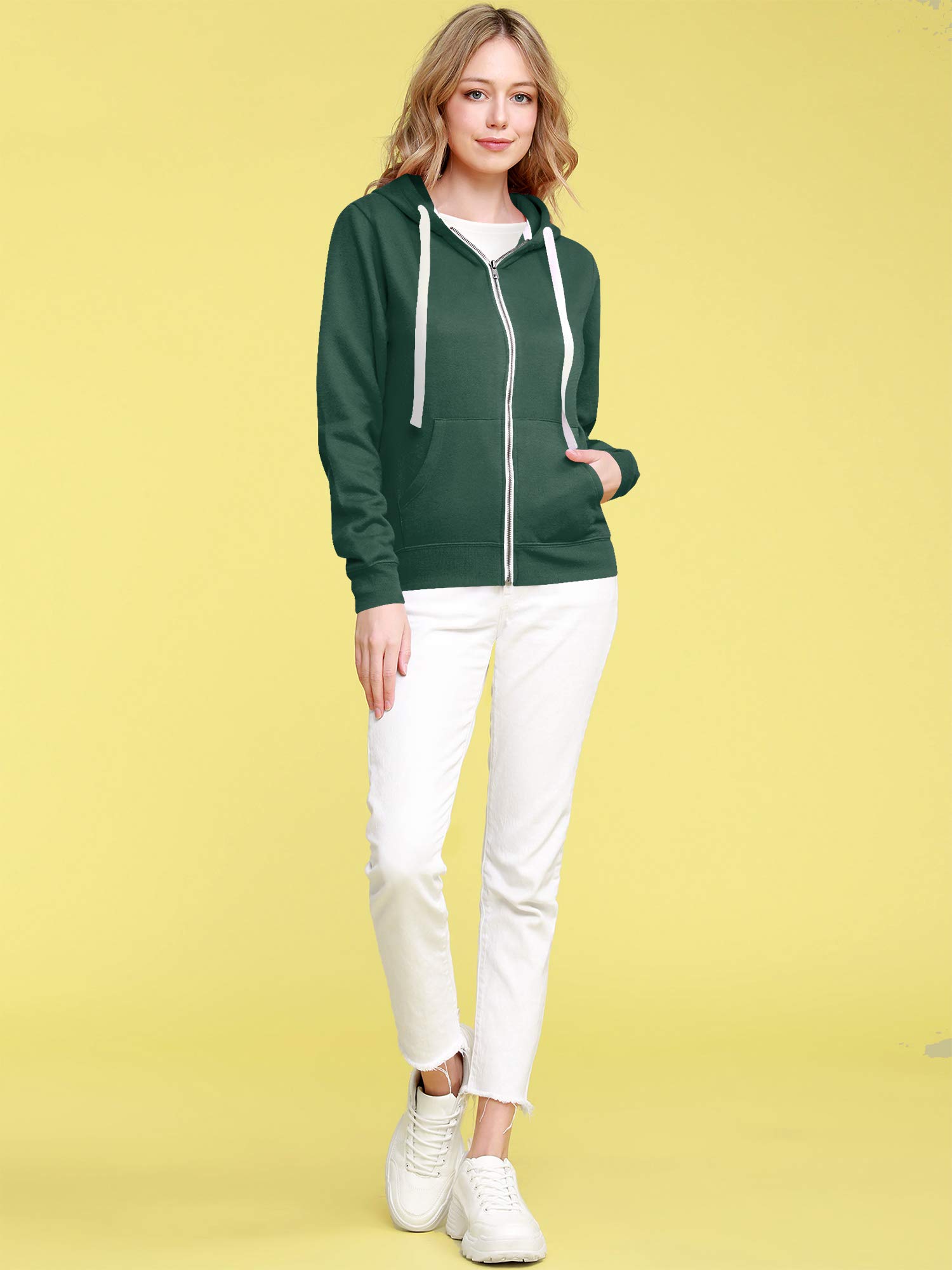 CTC Women's Active Fleece Zip-Up Hoodie Sweater Jacket - Lightweight Warm Pullover for Running, Yoga & Outdoor Activities
