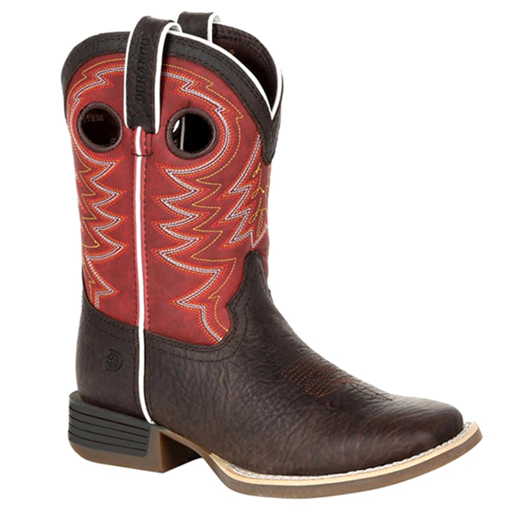 Durango Lil' Rebel Pro Kids Western Boots - Red Cowboy Boots for Boys & Girls | Perfect for Rodeo, Horseback Riding & Western Style Outfits