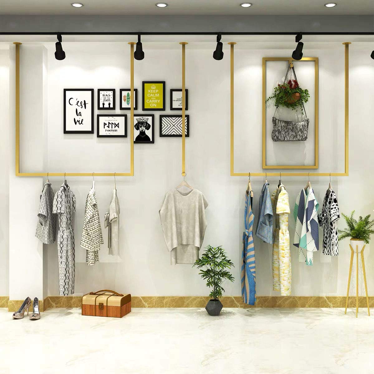 Metal Wall Mounted Clothing Rack - 39