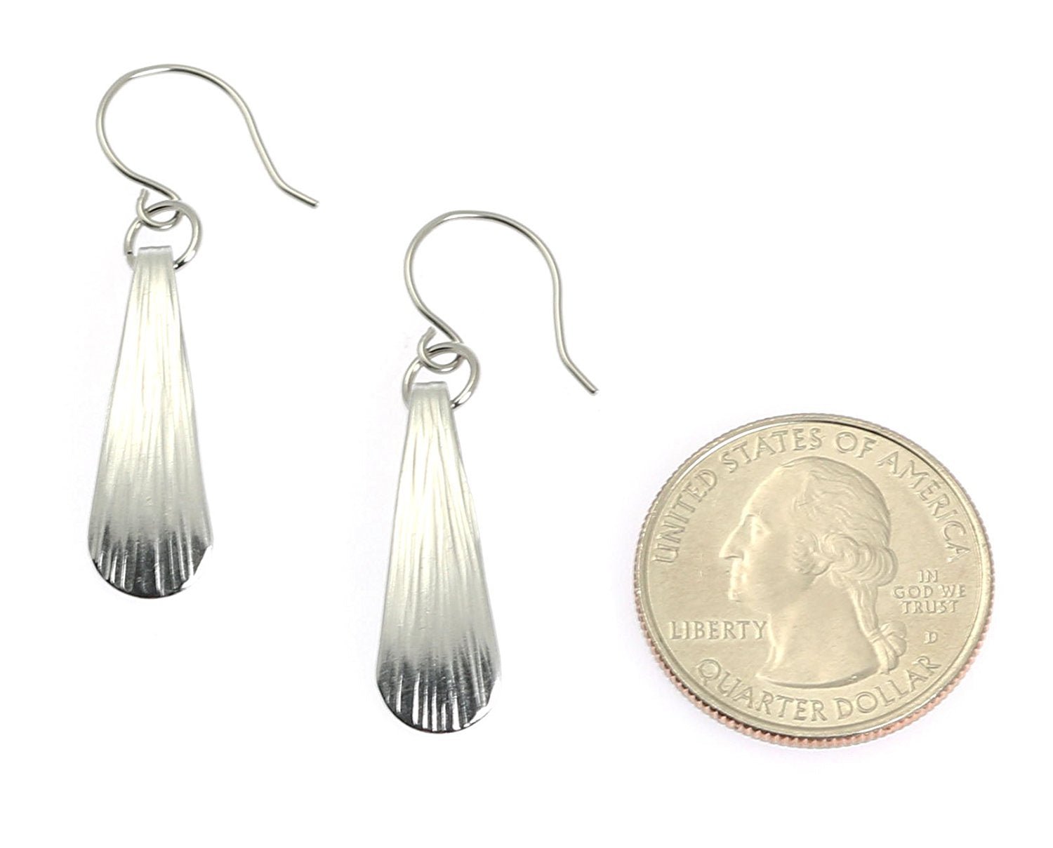 Mini Chased Aluminum Drop Earrings for Women - Lightweight Boho Dangle Earrings - Perfect for Casual Wear, Parties & Special Occasions